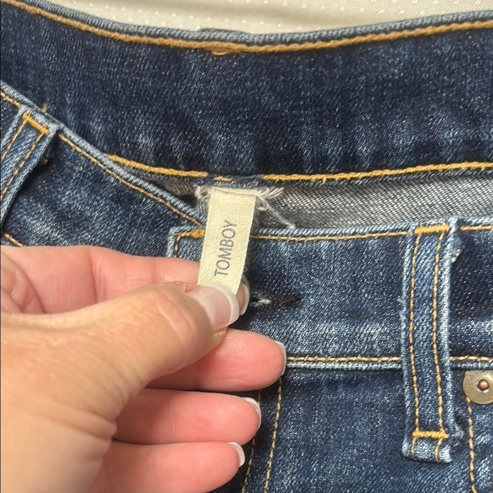 rag & bone Dark Blue Boyfriend Jeans - Picture 3 of 10